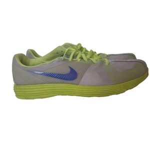 Nike Lunaracer Mens Racing Shoes Neon Green Grey and Blue Size 12.5